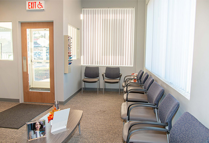 Gentle Dental Hudson appointment waiting room in Massachusetts