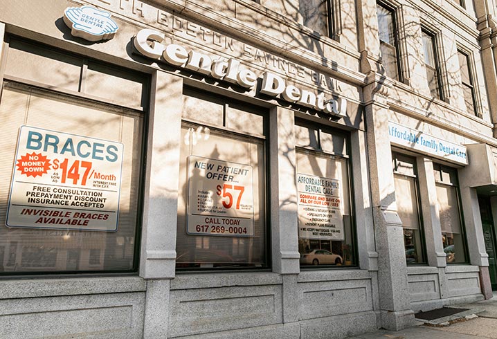 Gentle Dental South Boston Offers Signage