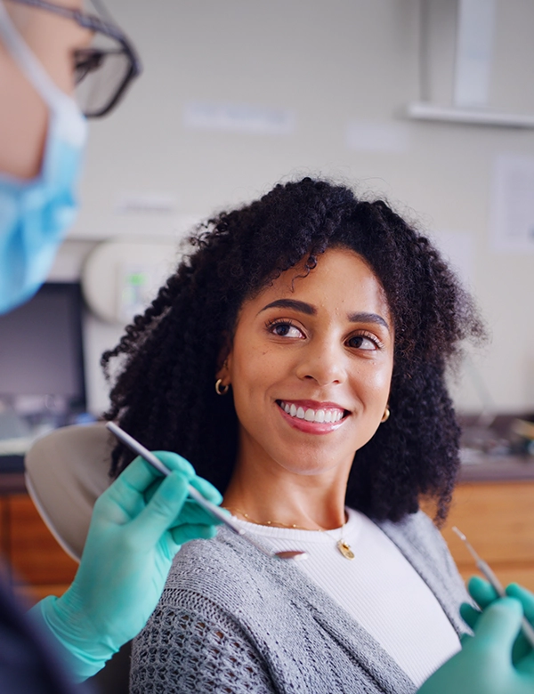 Woman smiling