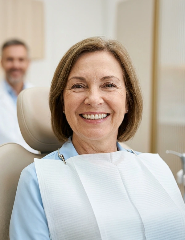 Woman smiling
