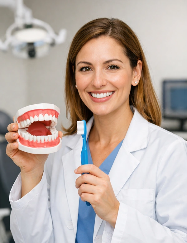 Dentist Showing Teeth
