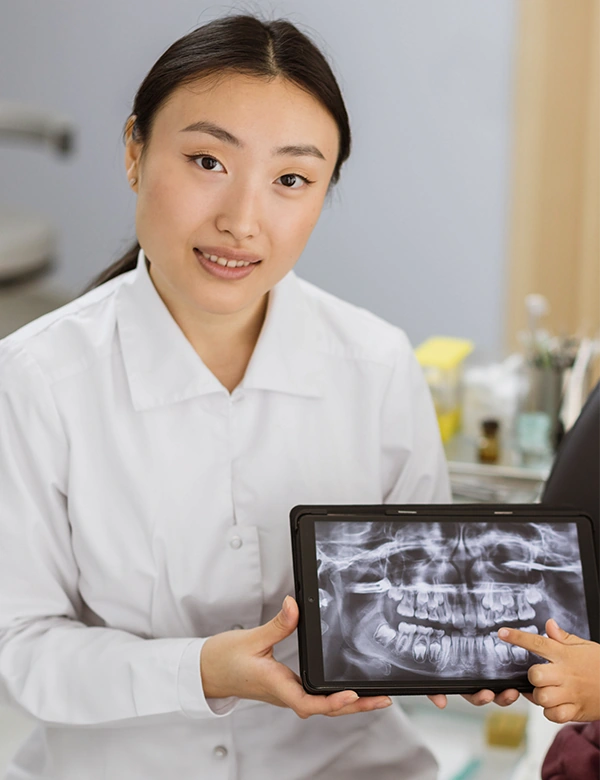 Dentist Showing Teeth