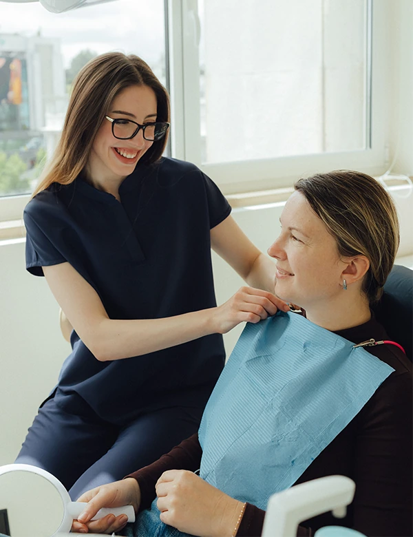 Dentist checking Patient