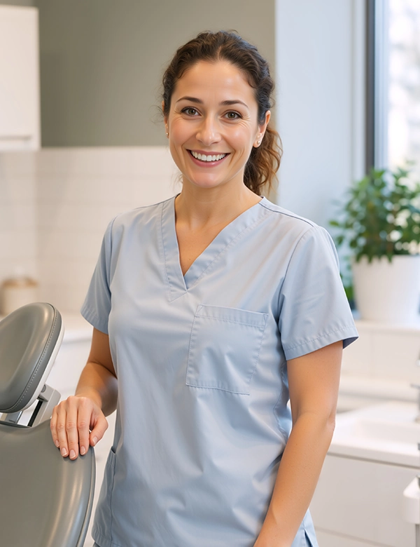 Woman smiling