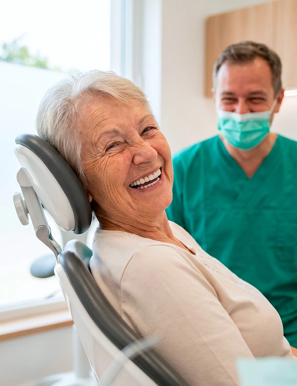 Woman smiling